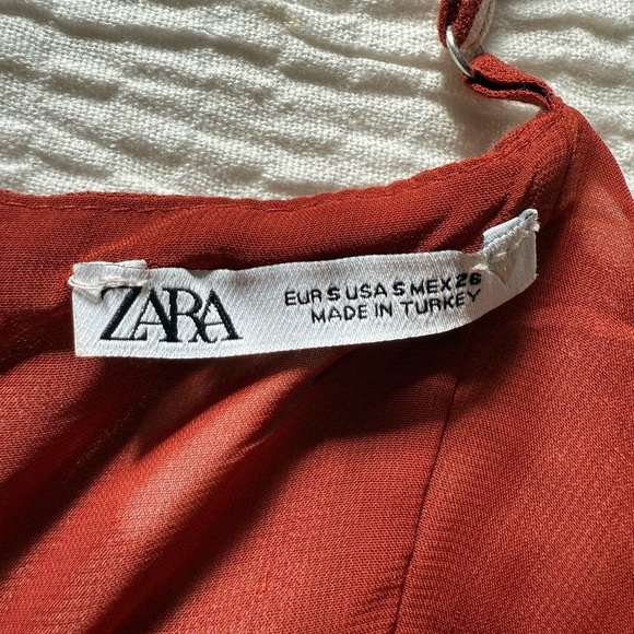 Zara Burnt Orange and White Polka Dot Jumpsuit - Picture 12 of 13